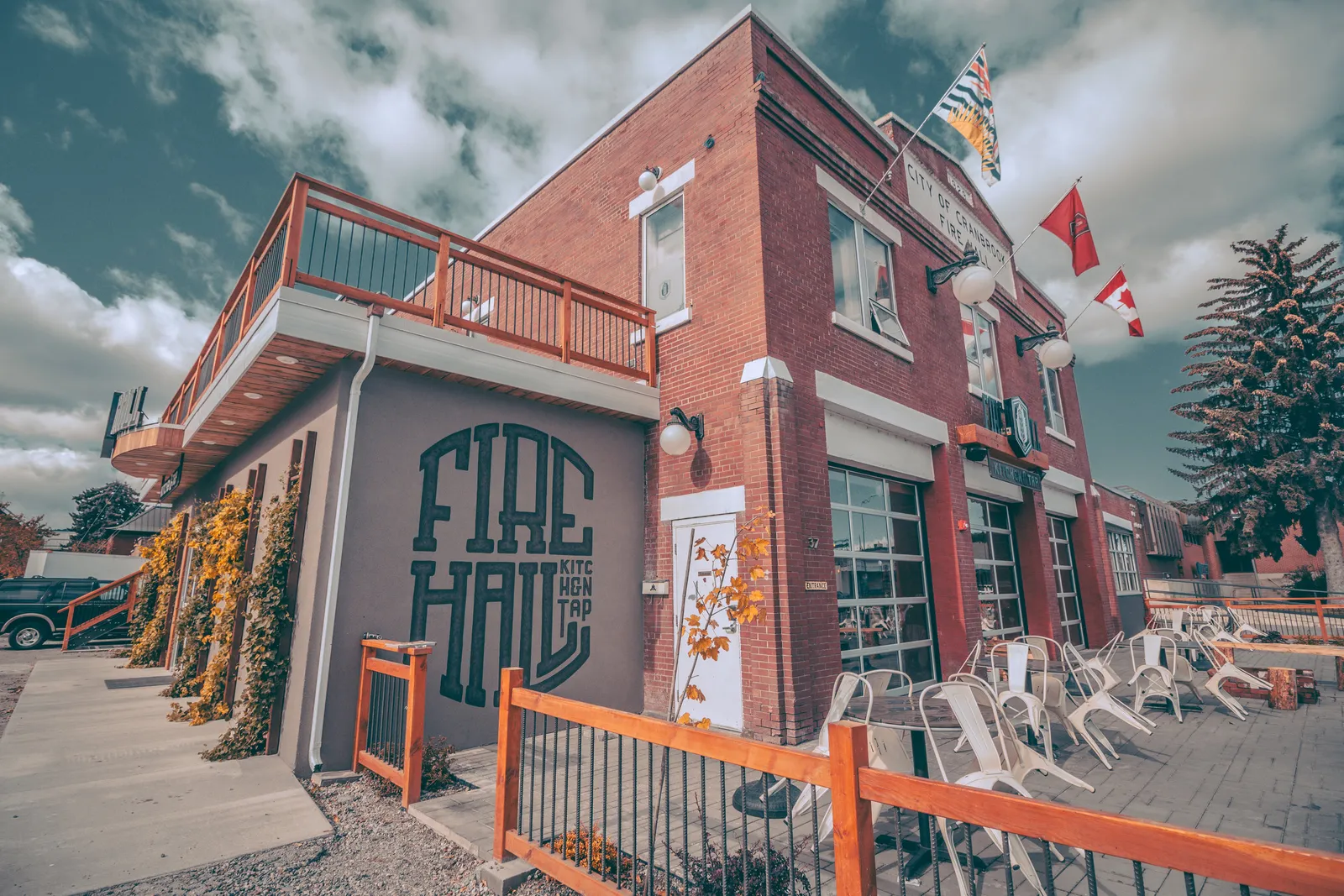 Interior of Fire Hall Kitchen & Tap in Cranbrook, BC
